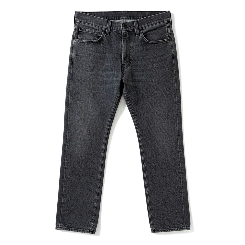 Levis Mens 513 Slim Straight Jeans Black 36x34 Denim Casual Y2K Comfort Grunge